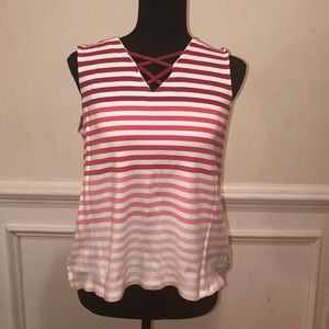 Red and White striped TABOTS Tank top